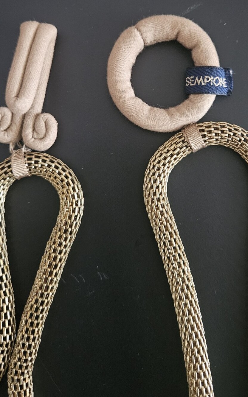 Piazza Sempione  Gold Mesh Multi-Strand Rope Necklace - Picture 6 of 7